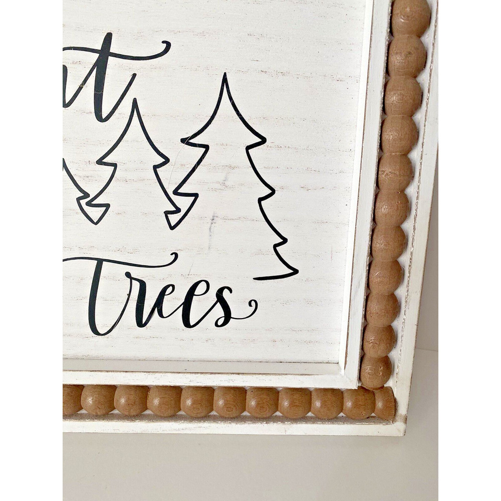 Christmas Sign Rustic Wooden Fresh Cut Trees Holiday Xmas Decor Farmhouse 16x10" - Picture 3 of 6